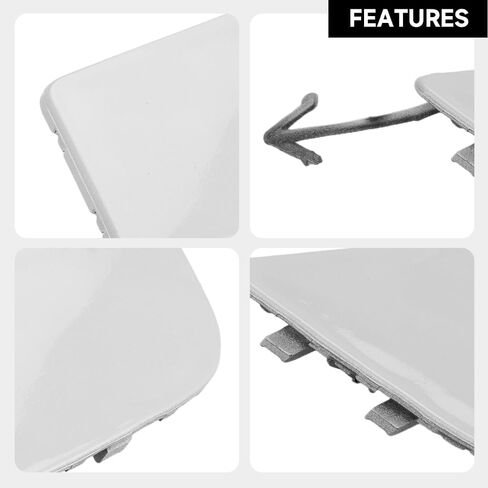 Front Left Bumper Tow Hook Cover Cap for Nissan Sentra 2016-2019 | Durable and Sturdy | 622A03YU0H | Tow Hook Eye Hole Cover Cap - White in Saudi Arabia