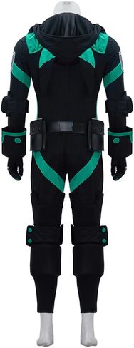 Men Costume Black Green Jumpsuit Adult Party Halloween Uniform Full Set in Saudi Arabia