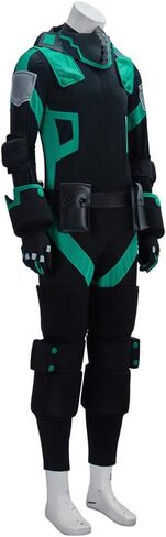 Men Costume Black Green Jumpsuit Adult Party Halloween Uniform Full Set in Saudi Arabia