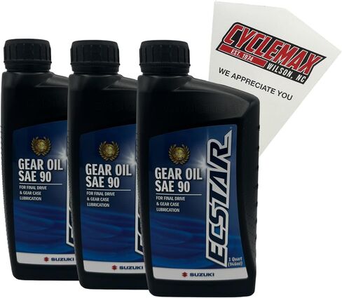 Three Pack compatible with Suzuki Ecstar Gear Oil SAE 90 990A0-01E81-01Q-3PACK Contains Three Ecstar Gear Oil SAE 90 and a Funnel in Saudi Arabia