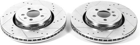 Power Stop AR83092XPR زوج دوار محفور ومشقوق للتطور الأمامي لشاحن دودج 2014-2023 [نموذج محدد] in Saudi Arabia
