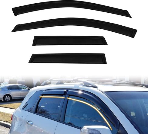 Tape On Window Visor Deflectors Compatible with 2007-2012 Acura RDX, Acrylic Slim Style Smoke Tinted Window Rain Guards, Sun Wind Side Vent Visor Set, 4 Pieces in Saudi Arabia