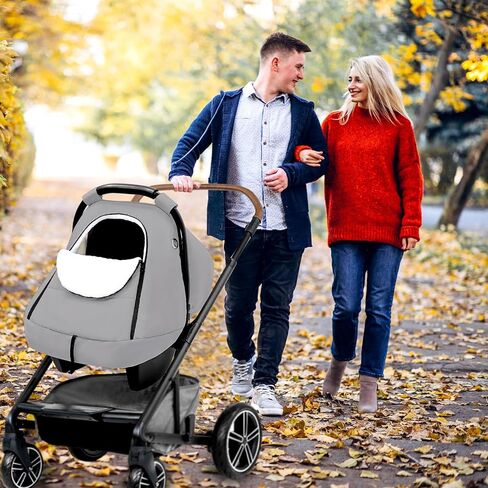 Winter Car Seat Covers for Babies, Carseat Cover Boys, Cozy & Warm Cover, Infant Car Seat Canopy Water Resistant, Universal Cold Weather Shield, Black in Kuwait