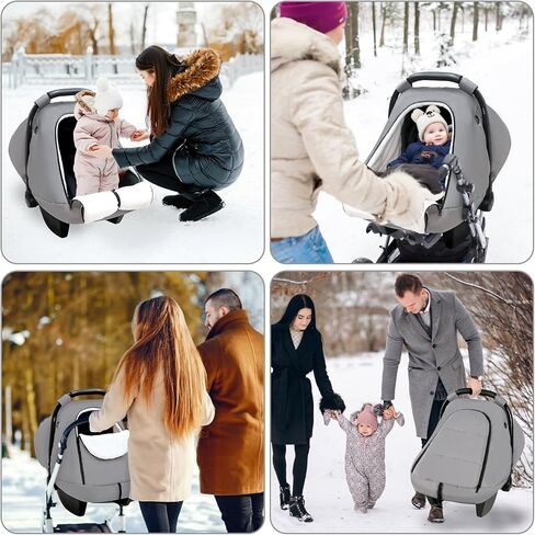 Winter Car Seat Covers for Babies, Carseat Cover Boys, Cozy & Warm Cover, Infant Car Seat Canopy Water Resistant, Universal Cold Weather Shield, Black in Kuwait