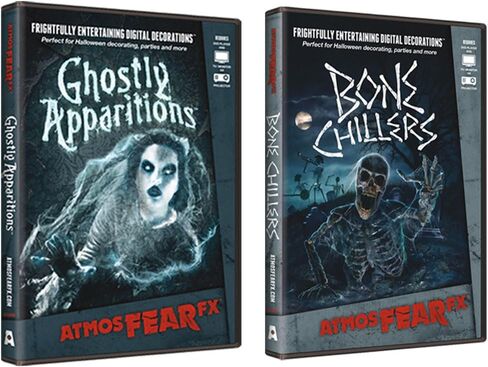 AtmosFear FX Ghostly Apparitions & Bone Chillers DVD Super Combo for Virtual Halloween Window Projection Props in Saudi Arabia