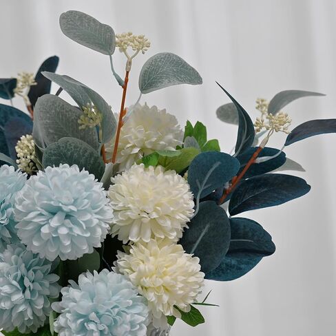 زهرة اصطناعية LADADA في مزهرية زجاجية، تنسيقات زهور حرير الخريف، قطع مركزية للطاولات، زهور صناعية لديكور الخريف، طاولة حفلات عيد الشكر وحفلات الزفاف الريفية (برتقالي أصفر) in Kuwait