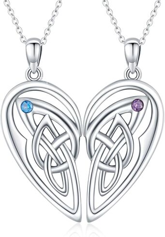 Sterling Silver Couple Wolf Necklace for Women Men Yin Yang Wolf Matching Necklace for 2 Wolf Jewelry Birthday Gifts in Kuwait