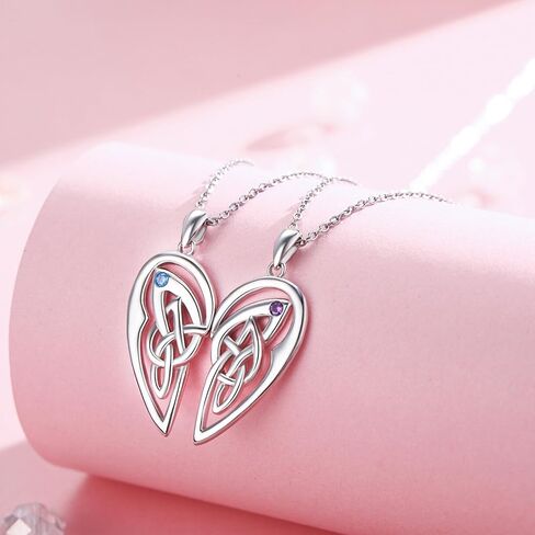 Sterling Silver Couple Wolf Necklace for Women Men Yin Yang Wolf Matching Necklace for 2 Wolf Jewelry Birthday Gifts in Kuwait