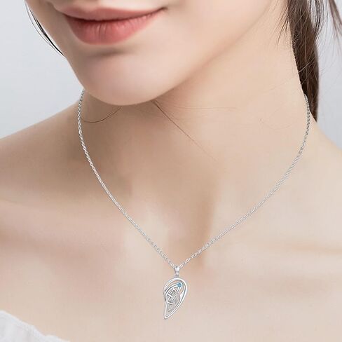 Sterling Silver Couple Wolf Necklace for Women Men Yin Yang Wolf Matching Necklace for 2 Wolf Jewelry Birthday Gifts in Kuwait