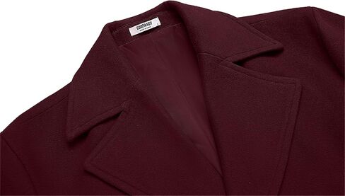 COOFANDY Mens Trench Coat Notched Collar Single Breasted Peacoat Winter Overcoat With Pockets in Kuwait