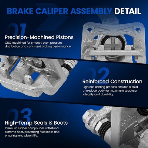Rear Brake Caliper Assembly Replaces for 19B3358 19B3359, Compatible with Acura TSX 2010-2014 2.4L 3.5L, Compatible with Honda Accord 2008-2012 2.4L 3.5L in Saudi Arabia