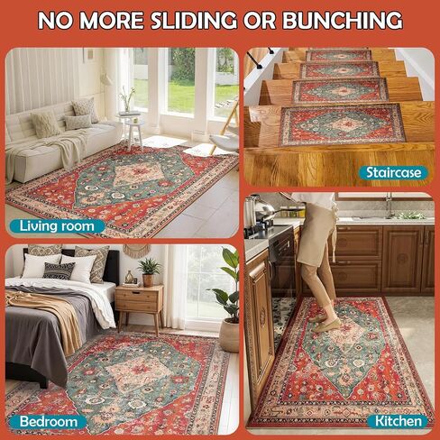 Waterproof Rug Pad, 9x12 ft Under Area Rug Carpet Pad, Non Slip Rug Pads for All Floors and Hardwood Floors Finishes, Keep Carpets in Place Soft and Prevent Rug from Wrinkling or Buckling in Saudi Arabia