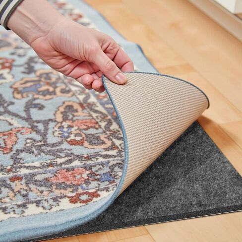 Waterproof Rug Pad, 9x12 ft Under Area Rug Carpet Pad, Non Slip Rug Pads for All Floors and Hardwood Floors Finishes, Keep Carpets in Place Soft and Prevent Rug from Wrinkling or Buckling in Saudi Arabia