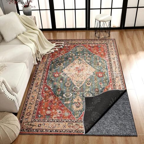 Waterproof Rug Pad, 9x12 ft Under Area Rug Carpet Pad, Non Slip Rug Pads for All Floors and Hardwood Floors Finishes, Keep Carpets in Place Soft and Prevent Rug from Wrinkling or Buckling in Saudi Arabia