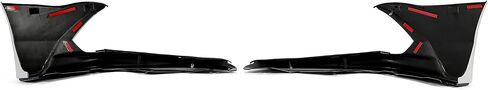 الشفة الأمامية من HECASA متوافقة مع استبدال Acura TLX لعام 2018-2020 لـ 08F01-TZ3-260A مفسد الشفاه الأمامي الفاصل PP البلاستيك المطلي باللون الأسود والفضي in Saudi Arabia