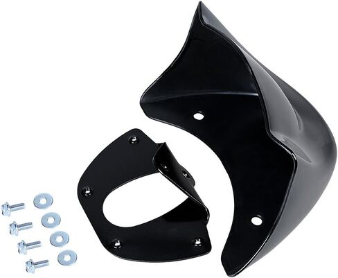 Glossy Black Front Spoiler Chin Fairing Cover Kit Compatible with 2006-2017 Harley Dyna FatBob Low Rider Street Bob Super Wide Glide in Saudi Arabia
