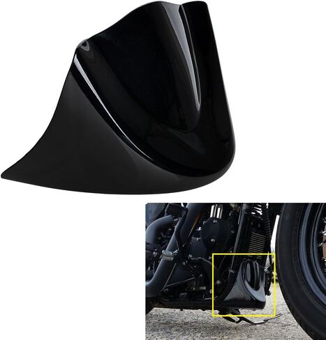 Glossy Black Front Spoiler Chin Fairing Cover Kit Compatible with 2006-2017 Harley Dyna FatBob Low Rider Street Bob Super Wide Glide in Saudi Arabia