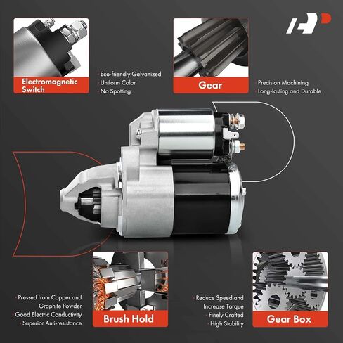 A-Premium Starter Motor Compatible with Nissan Frontier 2002-2004 L4 2.4L, Xterra 2001-2004 L4 2.4L, 12V 1.4KW 10-Tooth Clockwise, Replace# 23300-9Z400R, M000T87381, M0T87381 in Saudi Arabia