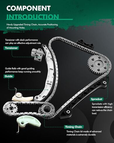 SCITOO Timing Chain Kit For Ford Lincoln for Mercury Escape Fusion MKZ Mariner Milan 2.5L 2.3L CPW5787 TK462A in Saudi Arabia