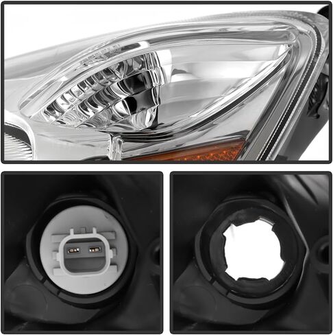 KEEKPO - For 2009 2010 2011 2012 2013 2014 Honda FIT Chrome Housing Headlights Headlamps Pair Set Replacement Left+Right in Saudi Arabia