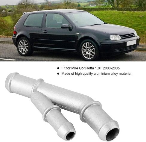 Coolant Pipe Adapter, Coolant Y Flange Aluminium Alloy Thermostat Housing Cover 1J0121087E Coolant Flange Hose Pipe for Mk4 1.8T 2000-2005 2000-2002 in Saudi Arabia