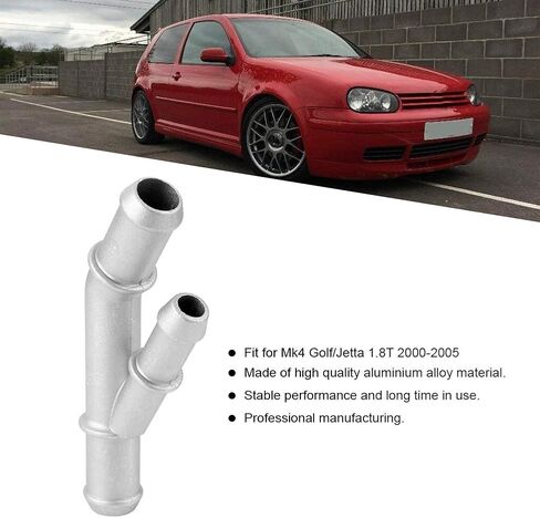 Coolant Pipe Adapter, Coolant Y Flange Aluminium Alloy Thermostat Housing Cover 1J0121087E Coolant Flange Hose Pipe for Mk4 1.8T 2000-2005 2000-2002 in Saudi Arabia
