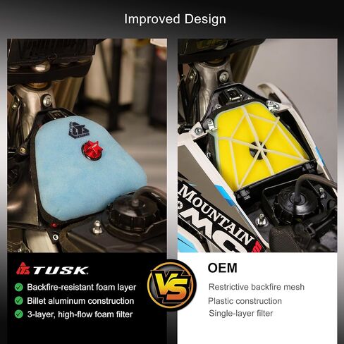 Tusk Quick Draw Air Filter System 2 Filter Kit Compatible with Yamaha YZ250F 2019-2023/YZ450F 2018-2022/YZ250FX 2020-2023/YZ450FX 2019-2023 in Saudi Arabia