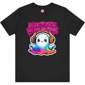 Chaos Kitten Emporium™ | in October We Wear Pink Ghost Graphic Tee in Saudi Arabia