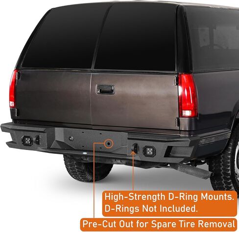 مجموعة المصد الأمامي والخلفي من Hooke Road لسيارة Chevy Suburban Tahoe & GMC Yukon 1992 1993 1994 1995 1996 1997 1998 1999، مصد الصدمات البديل للطرق الوعرة مع حوامل على شكل حرف D in Saudi Arabia