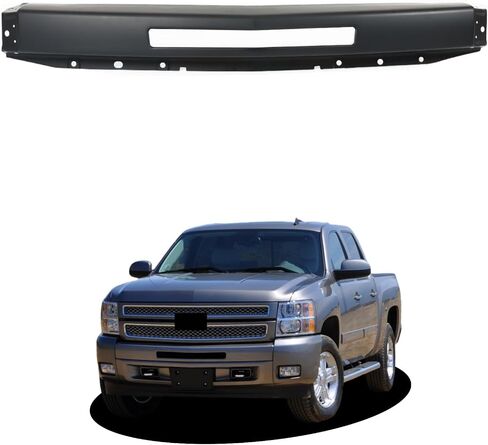 labwork Black Front Bumper Face Bar Primed Replacement for Silverado 1500 2500 3500 Pickup 2007-2013 with Center Air Intake Hole GM1002836 15941837 in Saudi Arabia