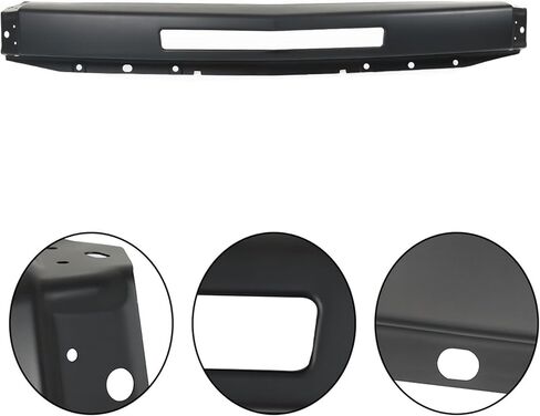 labwork Black Front Bumper Face Bar Primed Replacement for Silverado 1500 2500 3500 Pickup 2007-2013 with Center Air Intake Hole GM1002836 15941837 in Saudi Arabia