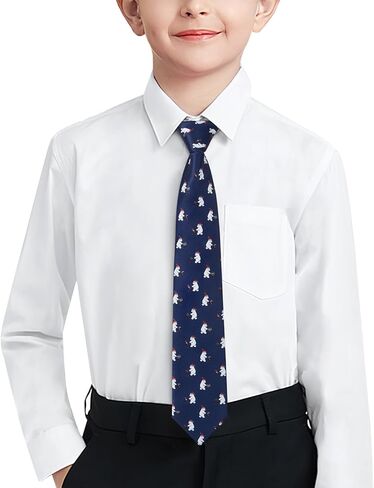 Enlision Boys Christmas Ties Holiday Xmas Kids Tie and Pocket Square Set Pre-tied Adjustable Neckties for Boys Festival Party in Kuwait