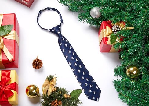 Enlision Boys Christmas Ties Holiday Xmas Kids Tie and Pocket Square Set Pre-tied Adjustable Neckties for Boys Festival Party in Kuwait