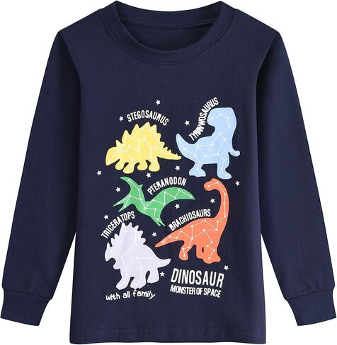 DDSOL Toddler Baby Boys Pajamas 2 Pieces Cotton Sleepwear Set Kids Fall Winter Long Sleeve Jammies in Kuwait