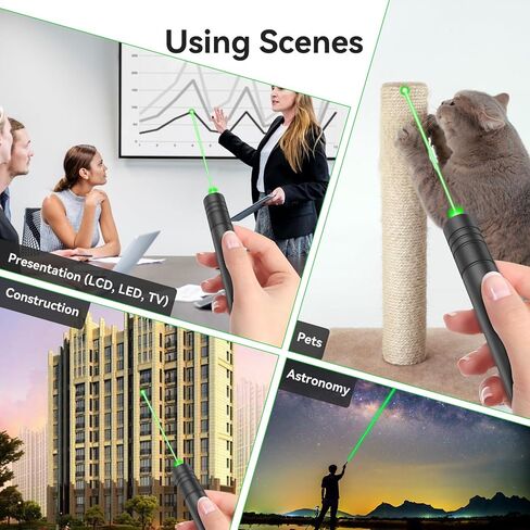 [Professional] Rechargeable Green Beam Light Flashlight Long Distance Range for TV/LED/LCD Screens Tactical Flashlights Presentation Office/Outdoors/Astronomic/Construction [001] in Saudi Arabia