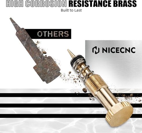 NICECNC المكربن ​​الطيار خليط الهواء المسمار النحاس تمديد خليط الهواء والوقود المسمار متوافق مع سوزوكي DR650S 1996-2024، DR650SE 1996-2024، استبدال ل 13279-47070 in Saudi Arabia