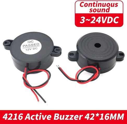 1PCS 4216 Continuous Beep 110DB Alarm High-Decibel DC 3-24V 12V Electronic Buzzer Beep Alarm Car Van SFM-4216 in Saudi Arabia