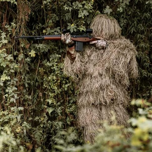 MOPHOTO 5 in 1 Ghillie Suit, 3D Camouflage Hunting Apparel Including Jacket, Pants, Hood, Carry Bag Suitable for Unisex Adults/Youth (M/L/XL/XXL) in Saudi Arabia