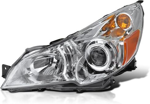 SPEC-D TUNING Left Driver Side Chrome Projector Headlight Compatible with 2010-2014 Subaru Legacy, 2010-2014 Subaru Outback in Saudi Arabia