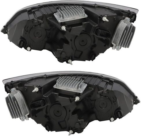 Left Driver & Right Passenger Side Headlight Compatible with Cascadia 2018-2022 Pair Front Headlamps, Black Housing A6601405002 A6601405003 in Saudi Arabia