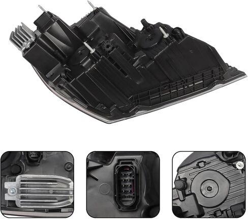 Left Driver & Right Passenger Side Headlight Compatible with Cascadia 2018-2022 Pair Front Headlamps, Black Housing A6601405002 A6601405003 in Saudi Arabia