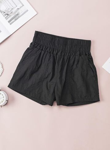 Athletic Women's Comfort Shorts Gym Pockets Lightweight Casual Workout Elastic High-Waisted Bottom in Saudi Arabia
