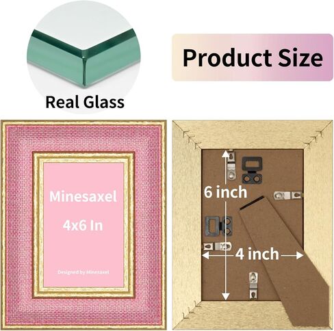 5x7 Picture Frame - Green Fabric & Vintage Gold Border HD Real Glass with Easel for Tabletop/Wall (Family Photos, Cabin Decor 1 Pack) in Saudi Arabia