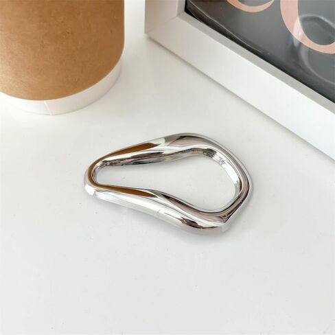 Trendy Irregular Geometric Brooch Pin for Women Men Stainless Steel Gold/Silver Plated Unique Polished Hollow Teardrop Lapel Pins for Sweater Hat Scarf Suit Dress Clothes Accessories Jewelry in Saudi Arabia
