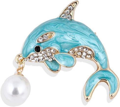 YAZILIND Cute Brooch Men Women Breastpin Fashion Animal brooches pin Rhinestones Clothing Accessories Birthday Corsage Jewelry in Kuwait