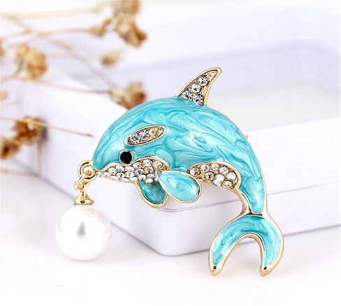 YAZILIND Cute Brooch Men Women Breastpin Fashion Animal brooches pin Rhinestones Clothing Accessories Birthday Corsage Jewelry in Kuwait