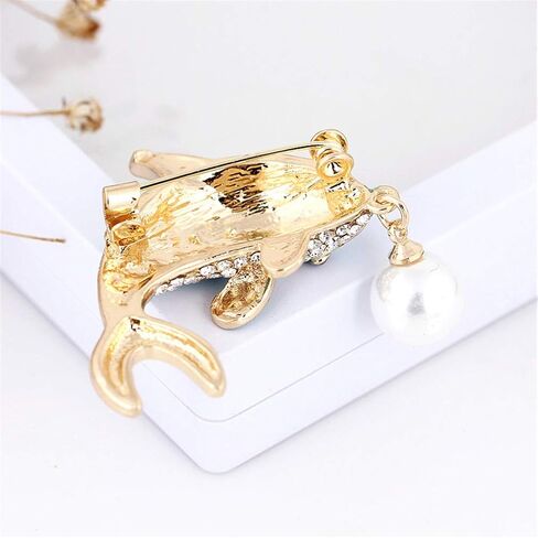 YAZILIND Cute Brooch Men Women Breastpin Fashion Animal brooches pin Rhinestones Clothing Accessories Birthday Corsage Jewelry in Kuwait