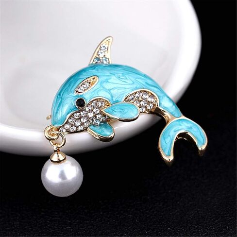 YAZILIND Cute Brooch Men Women Breastpin Fashion Animal brooches pin Rhinestones Clothing Accessories Birthday Corsage Jewelry in Kuwait