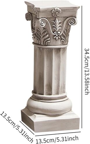 Roman Pillar Statue Figurine Greek Column Photo Prop Decorative Roman Column Sculpture Greek Statue for Scene Patio Indoor, Style A, S in Saudi Arabia