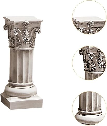 Roman Pillar Statue Figurine Greek Column Photo Prop Decorative Roman Column Sculpture Greek Statue for Scene Patio Indoor, Style A, S in Saudi Arabia